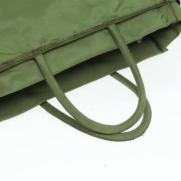PRADA Hand Bag Nylon Khaki Silver - Picture 7 of 16